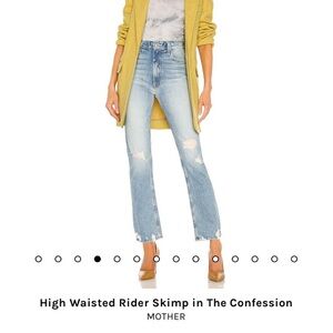 MOTHER High Waisted Rider Skimp Jeans NWOT